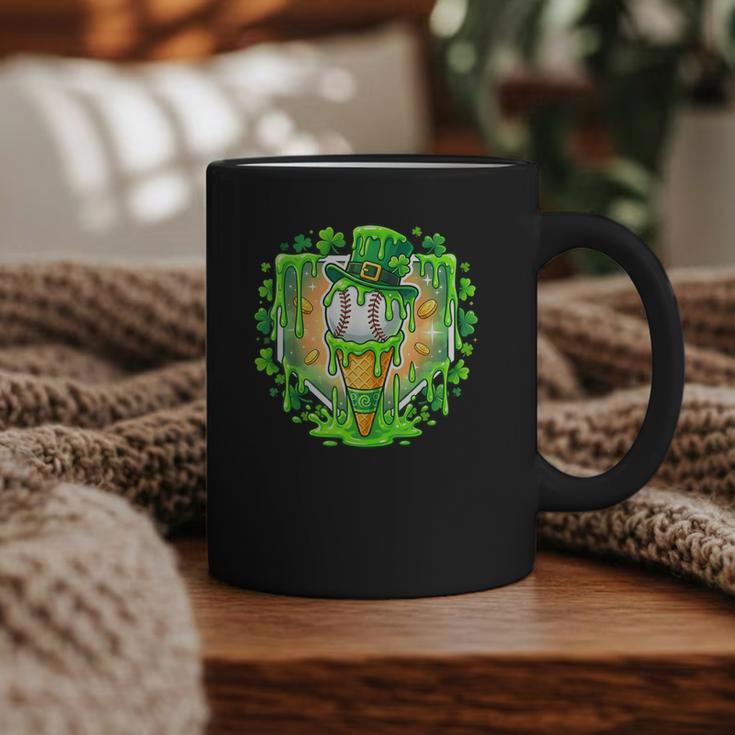 St Patrick Day Baseball Drip Ice Cream Baseball Home Plate Graphic Print Coffee Mug