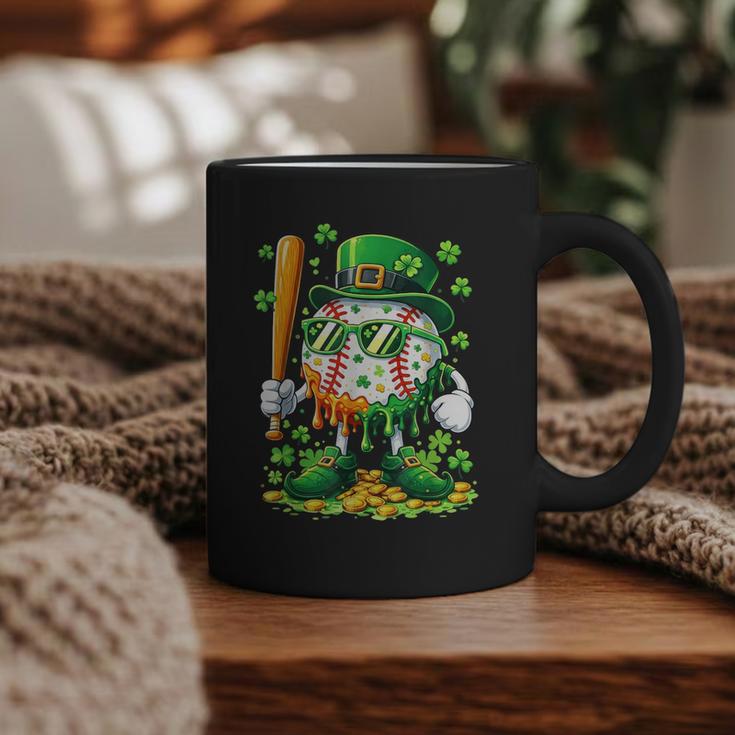 St Patricks Day Baseball Ice Cream Baseball Player Cartoon Graphic Print Coffee Mug