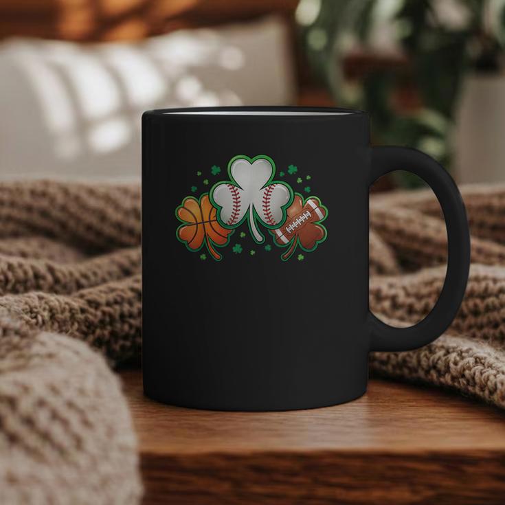 St Patricks Day Shamrock Sports Baseball Basketball Football Graphic Print Coffee Mug