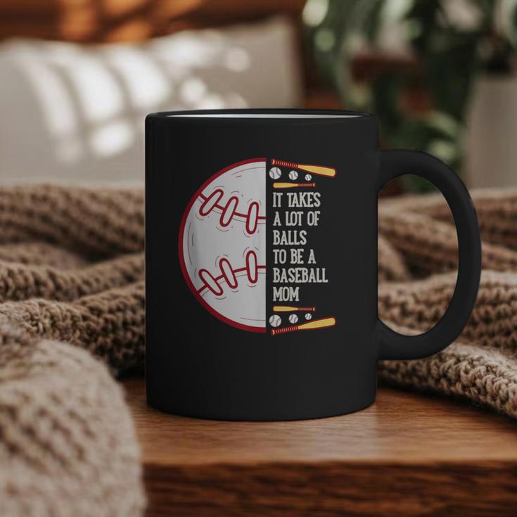 It Takes a Lot Of Balls To Be a Baseball Mom Graphic Print Coffee Mug