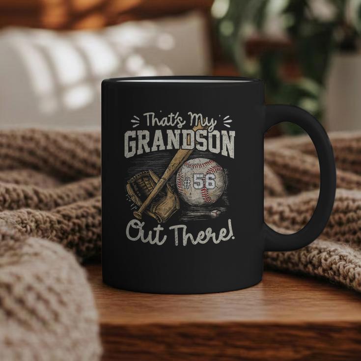 That's My Grandson Out There Jersey Number 56 Baseball Graphic Print Coffee Mug