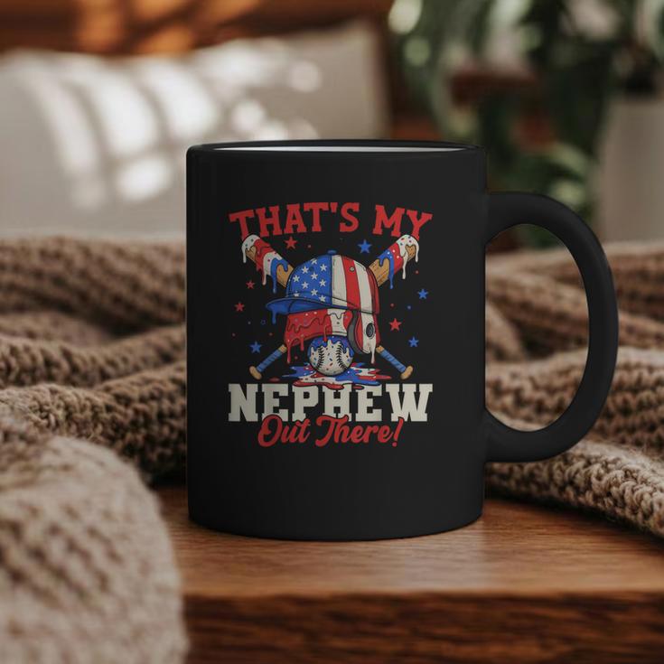 That's My Nephew Out There Baseball Cream Drip Crossed Bat Graphic Print Coffee Mug