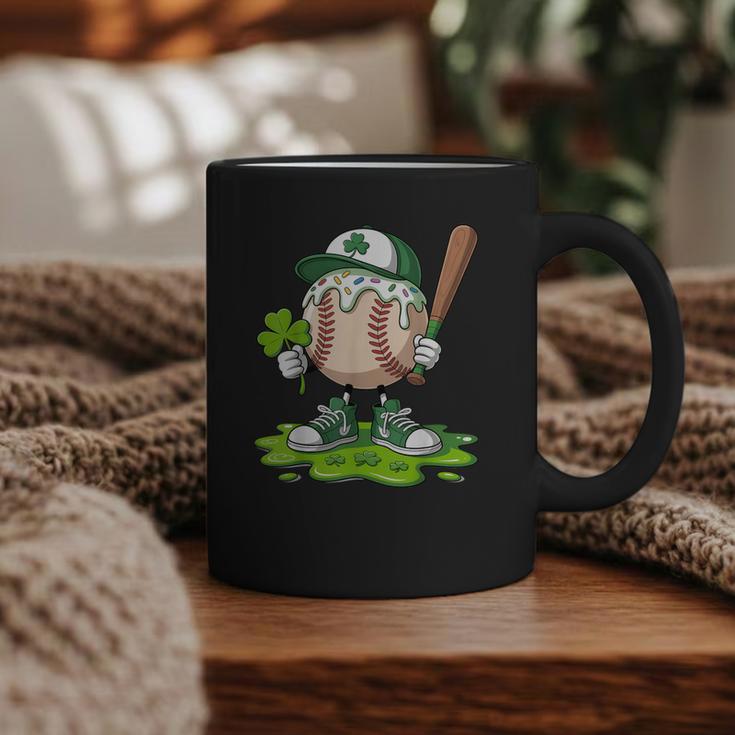 Toddler Baseball Drip Ice Cream Boys Kids St Patricks Day Graphic Print Coffee Mug