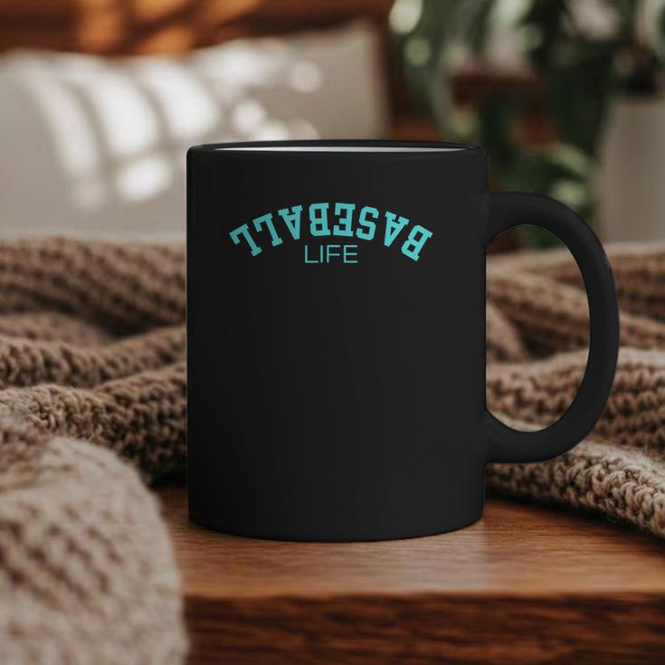 Upside Down Baseball Life Game Day Boys Girls Youth Graphic Print Coffee Mug