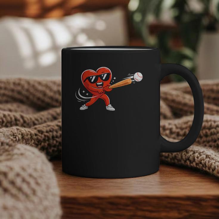 Valentine Baseball Heart Sport Valentines Day Men Boys Kids Graphic Print Coffee Mug