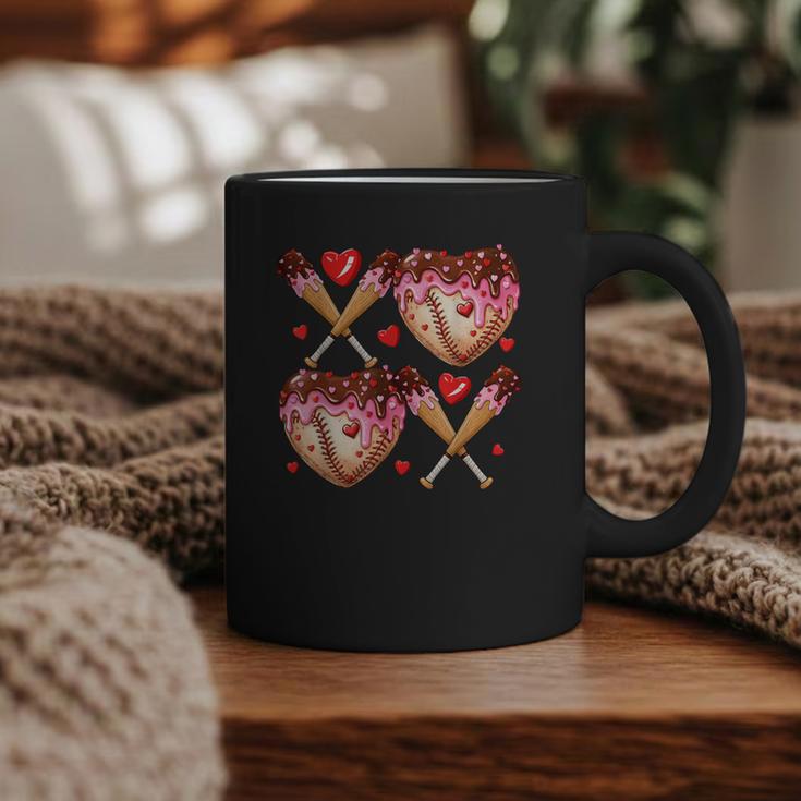 Valentines Day Drip Heart Baseball XOXO Boys Kids Men Sport Graphic Print Coffee Mug