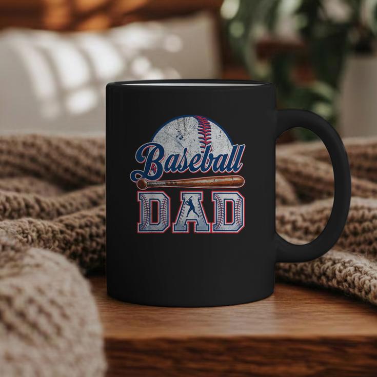 Vintage Baseball Dad Happy Fathers Day For Men Sports Lovers Graphic Print Coffee Mug