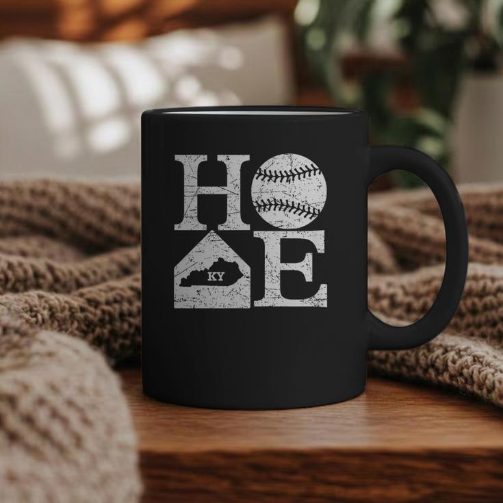 Vintage Baseball Home Kentucky State Outline Baseball Mom Graphic Print Coffee Mug