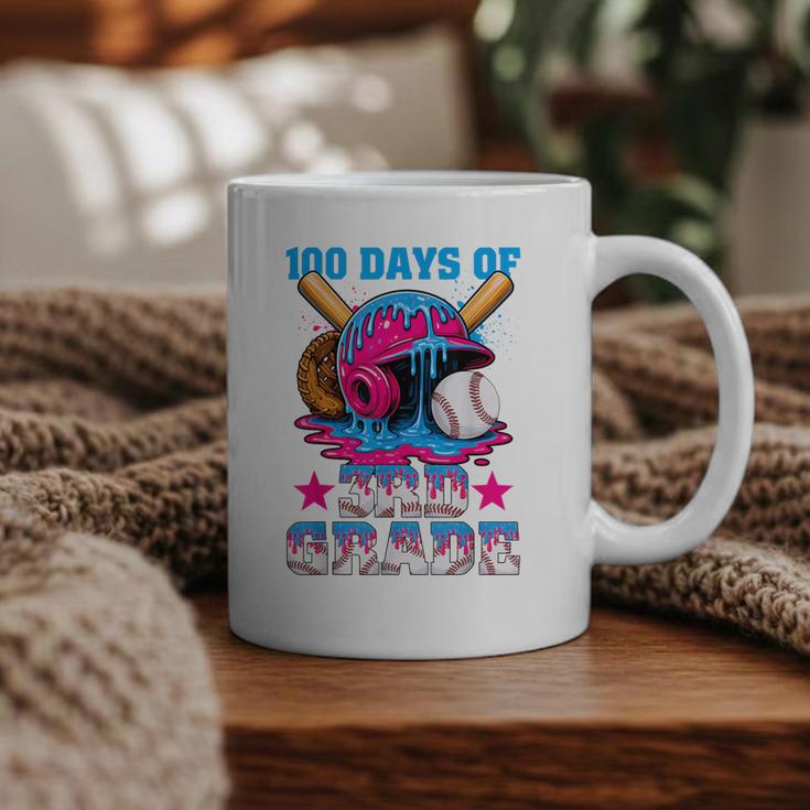 100 Days Of 3rd Grade Baseball 100th Day Of School Boys Kids Graphic Print Coffee Mug