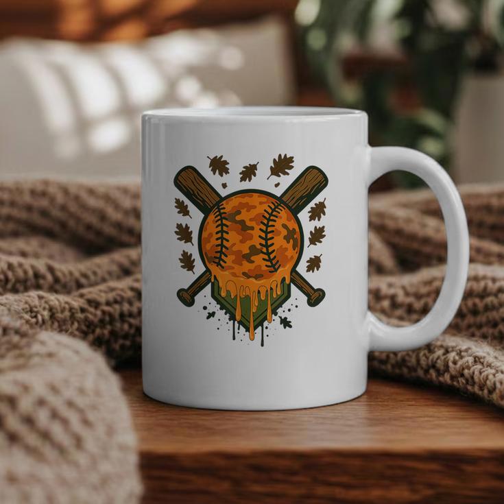 Baseball Drip Ice Cream Dripping Blaze Hunter Orange Camo Graphic Print Coffee Mug