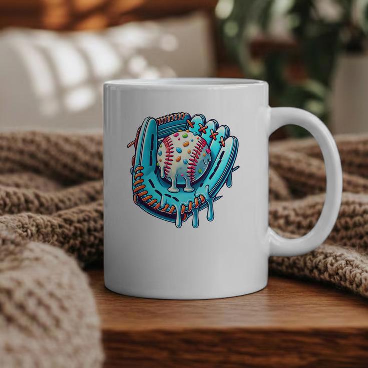 Baseball Drip Ice Cream Sprinkles Baseball Player Premium Tri-Blend Graphic Print Coffee Mug