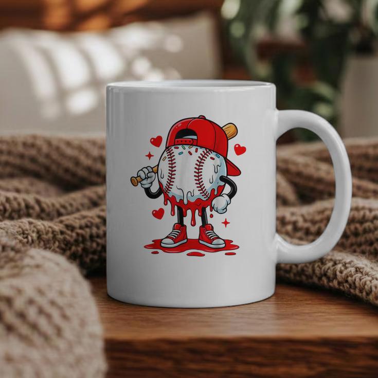 Baseball Drip Valentines Graphic Print Coffee Mug