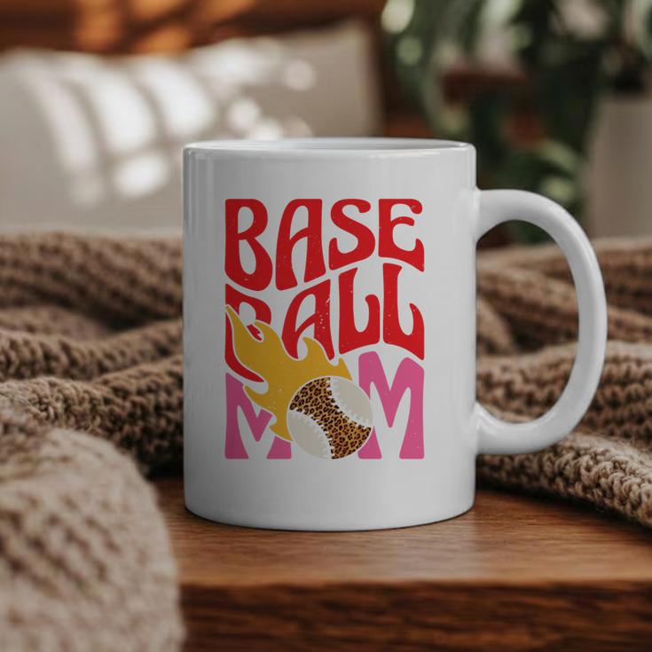 Baseball Mom Game Day Trendy Pink Leopard Mama Premium Graphic Print Coffee Mug