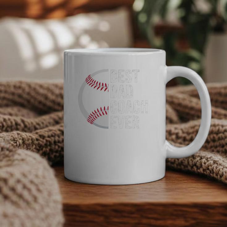 Best Baseball Dad Coach Ever Retro Father Baseball Coach Dad Premium Graphic Print Coffee Mug