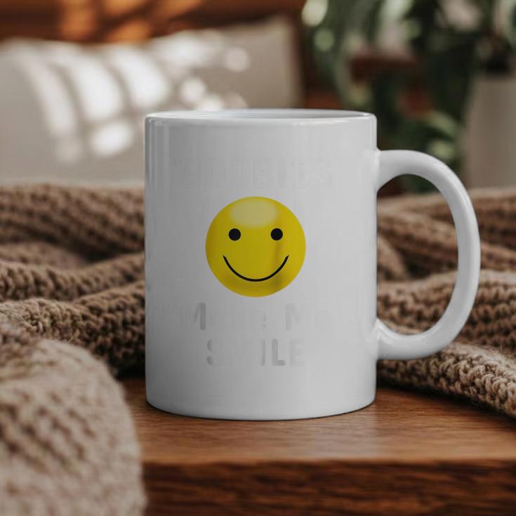 Boobies Make Me Smile Mardi Gras Raglan Baseball Tee Graphic Print Coffee Mug