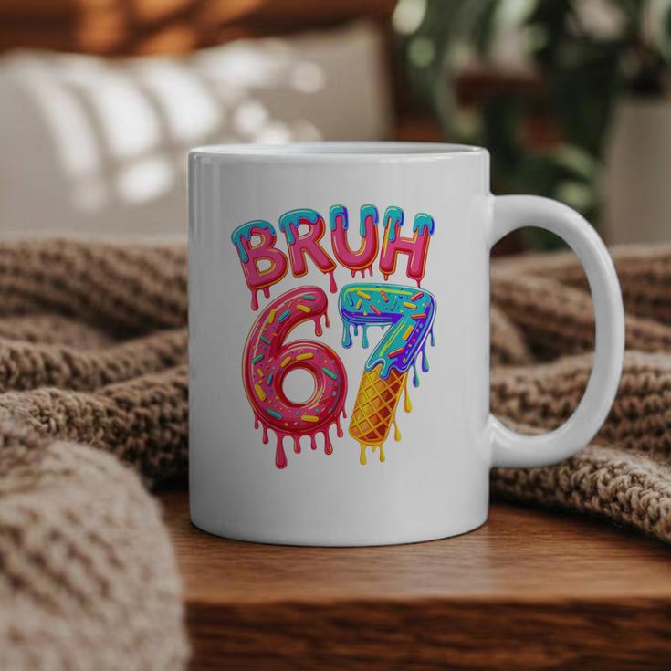 Bruh 67 Baseball Drip Number 67 Player 67th Birthday Graphic Print Coffee Mug