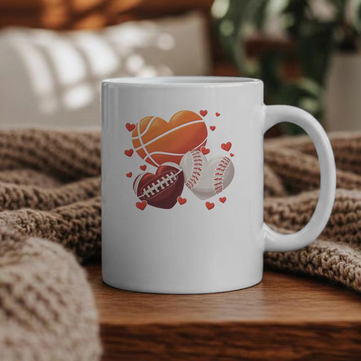 Football Basketball Baseball Heart Valentine Boys Men Kid Graphic Print Coffee Mug