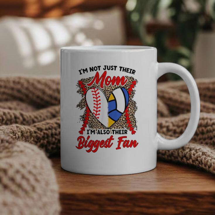 I'm Their Biggest Fan Volleyball Baseball Mom Graphic Print Coffee Mug