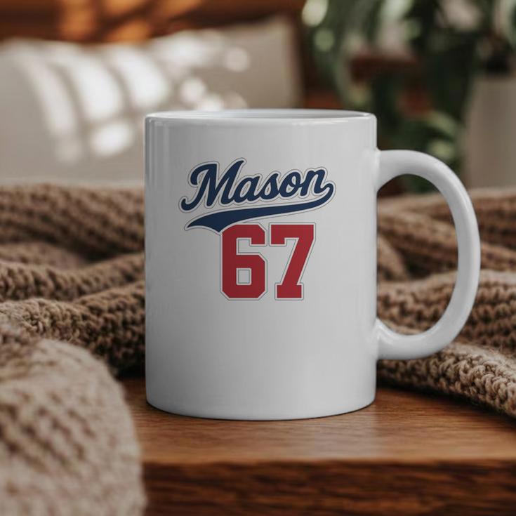 Mason 67 Jersey Baseball Men Women Boys Girls Number 6 7 Graphic Print Coffee Mug