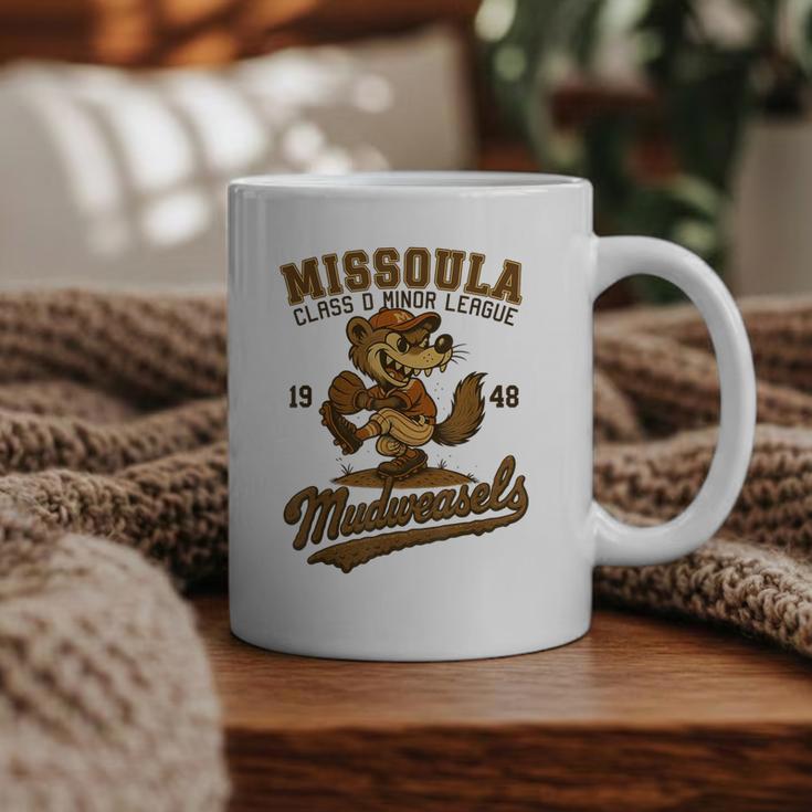 Missoula Mudweasels Retro Minor League Baseball Graphic Print Coffee Mug