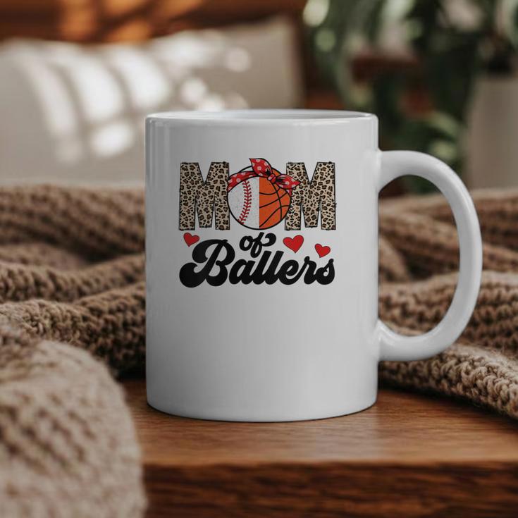 Mom Of Ballers Basketball Baseball Mom Of Ballers Graphic Print Coffee Mug