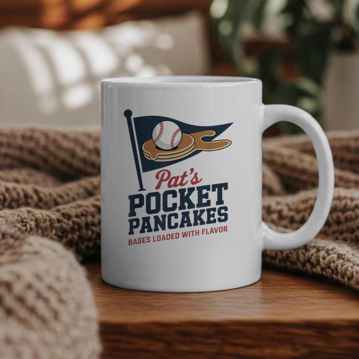 Pat's Pocket Pancakes Flag Baseball On Pancake Graphic Print Coffee Mug