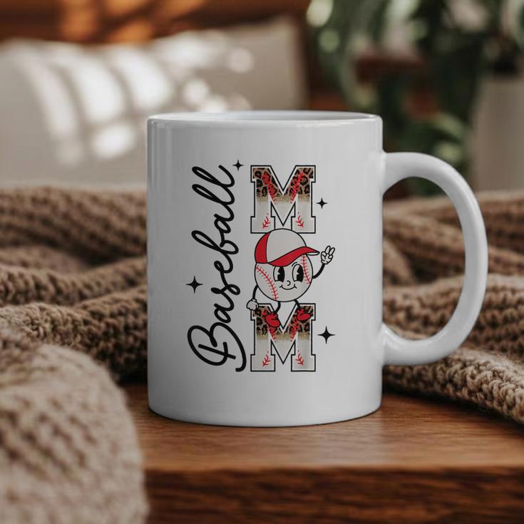 Retro Baseball Mom Mama Baseball Life Softball Life Game Day Graphic Print Coffee Mug