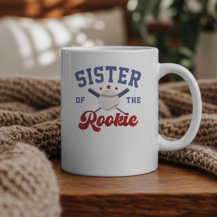 Sister Of Rookie 1st Birthday Baseball Boy Family Matching Graphic Print Coffee Mug