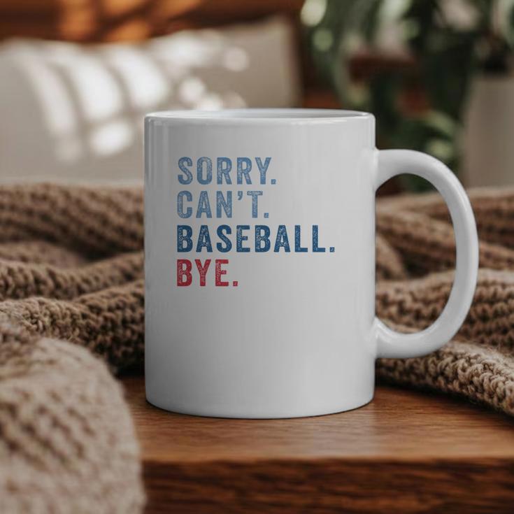 Sorry Can't Baseball Bye Baseball Mom Men Women Kids Premium Graphic Print Coffee Mug