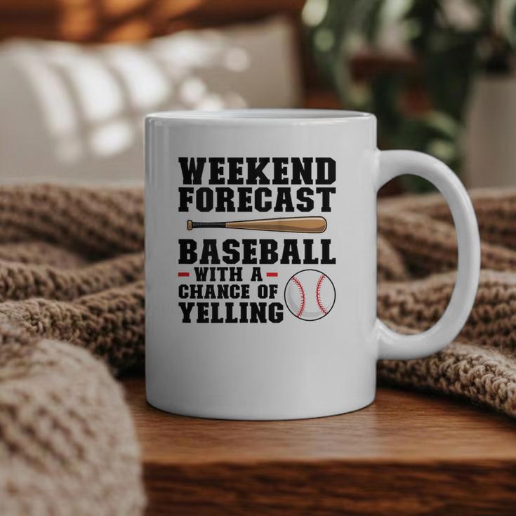 Weekend Forecast Baseball Baseball Mom Graphic Print Coffee Mug