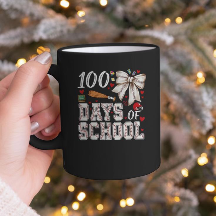 100 Days Of School Baseball 100th Day Of School Coquette Bow Graphic Print Coffee Mug 100 Days Of School Baseball 100th Day Of School Coquette Bow Graphic Print Coffee Mug