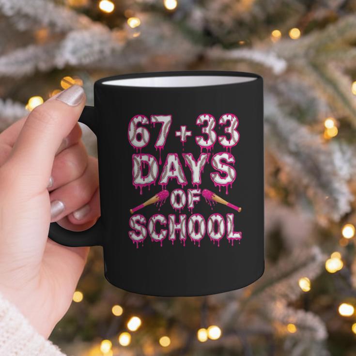 100 Days Of School Baseball Boys Six Seven Drip 100th Day Graphic Print Coffee Mug