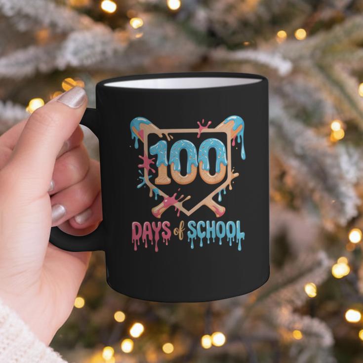 100 Days Of School Baseball Drip 100 Days Of School Graphic Print Coffee Mug