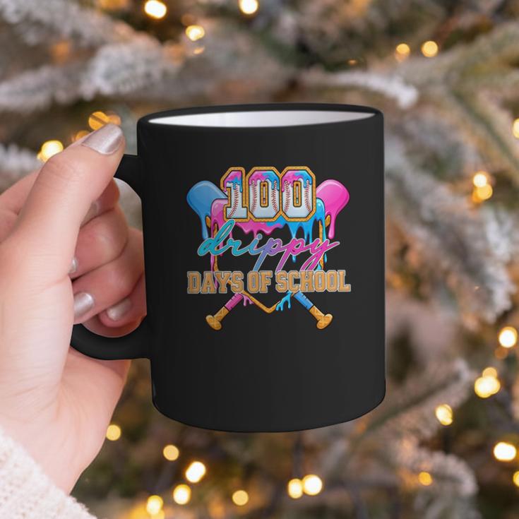 100 Drippy Days Of School Baseball Ice Cream Drip Boys Kids Graphic Print Coffee Mug