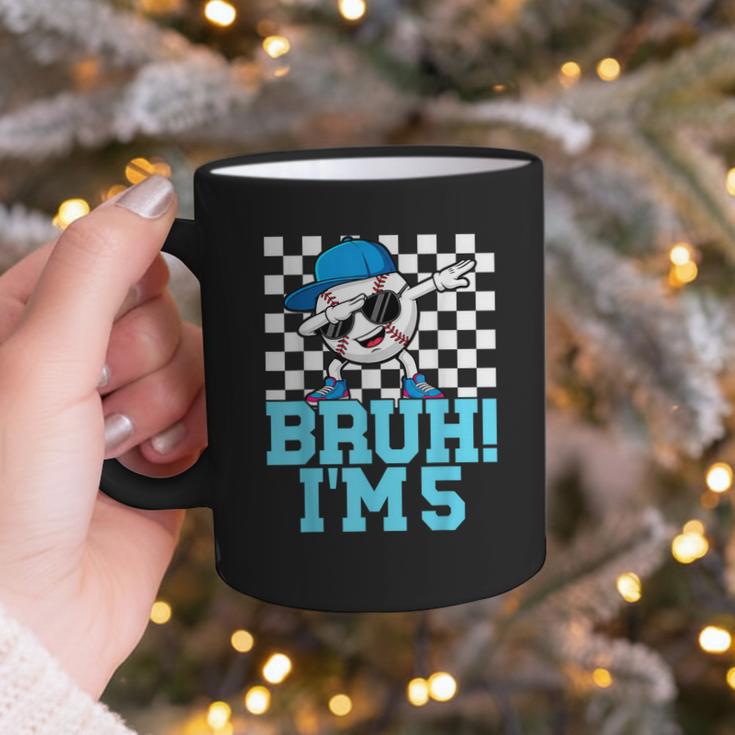 5th Birthday Dabbing Baseball Boys Bruh I'm 5 Year Old Graphic Print Coffee Mug 5th Birthday Dabbing Baseball Boys Bruh I'm 5 Year Old Graphic Print Coffee Mug
