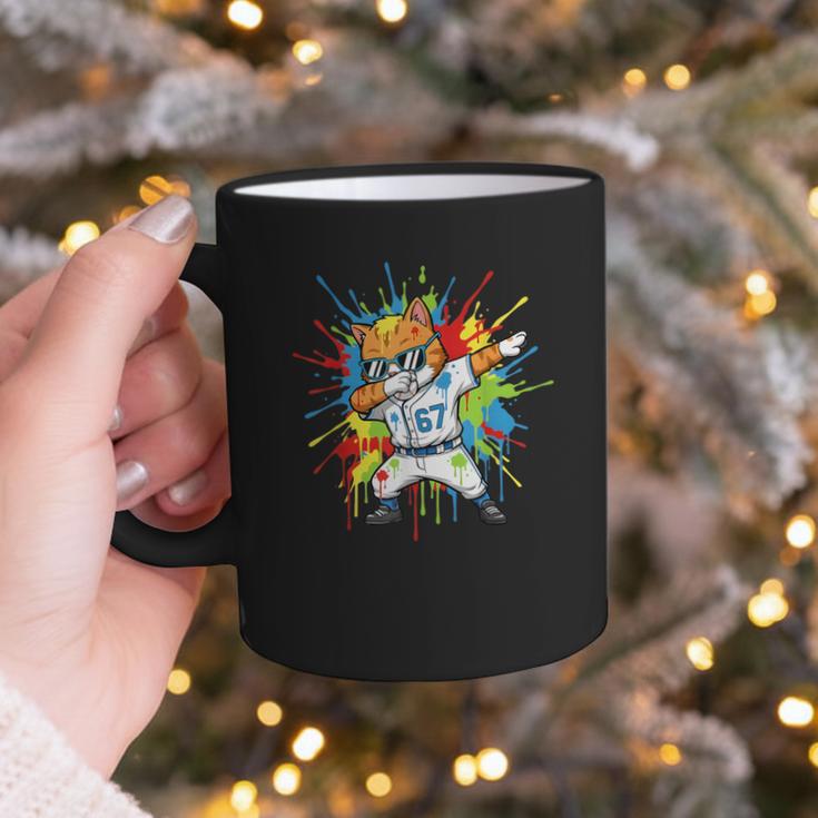 67 Baseball Dabbing Cat 6 7 Dripping Ice Cream Meme Graphic Print Coffee Mug 67 Baseball Dabbing Cat 6 7 Dripping Ice Cream Meme Graphic Print Coffee Mug