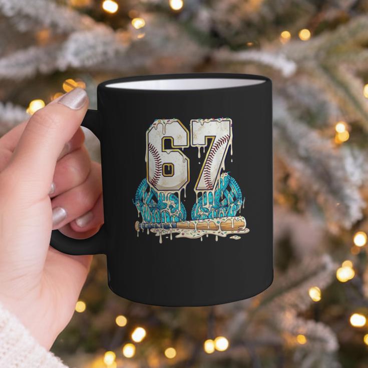 67 Baseball Drip Boys Youth Kids 6-7 Ice Cream Dripping 6 7 Graphic Print Coffee Mug