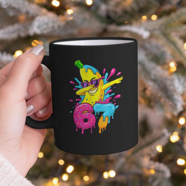 67 Dabbing Banana Baseball 6 7 Dripping Ice Cream Meme Graphic Print Coffee Mug