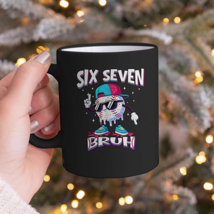 67 Meme Six Seven Bruh Baseball Ice Cream Drip Graphic Print Coffee Mug