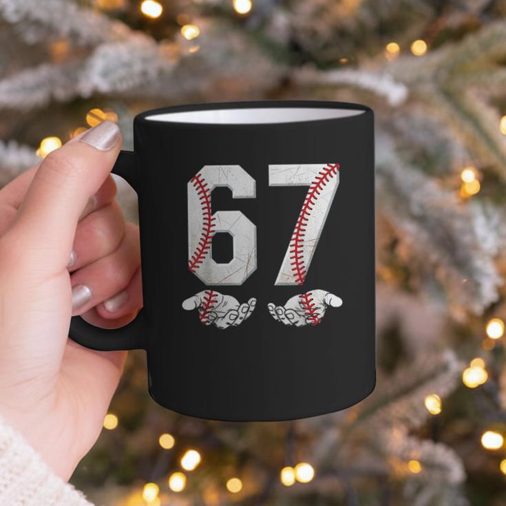 67 Six Seven Number 6 7 Meme Baseball Six Seven For Boys Men Graphic Print Coffee Mug