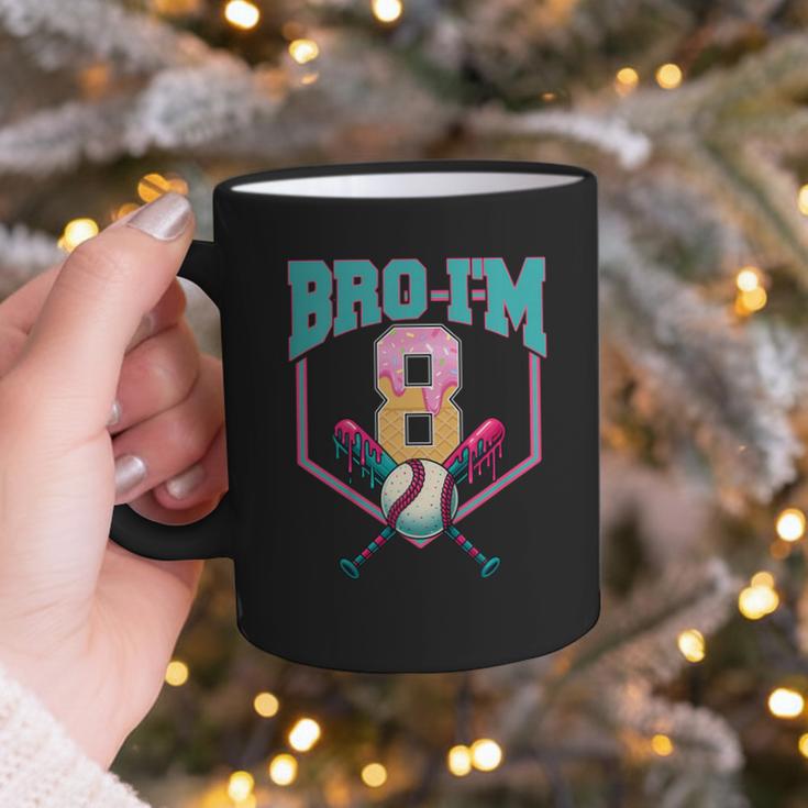 8th Birthday Boy Bro I'm 8 Years Old Baseball Theme Graphic Print Coffee Mug