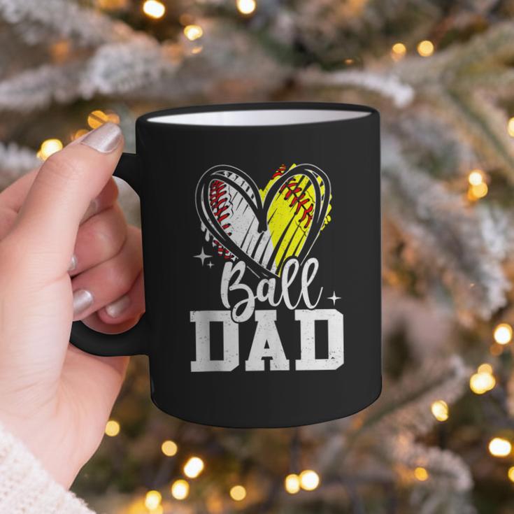 Ball Dad Softball Baseball Dad Daddy Graphic Print Coffee Mug