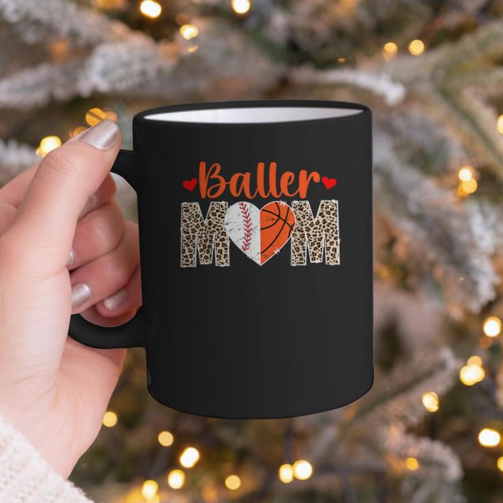Baller Mom Leopard Basketball Baseball Mom Graphic Print Coffee Mug
