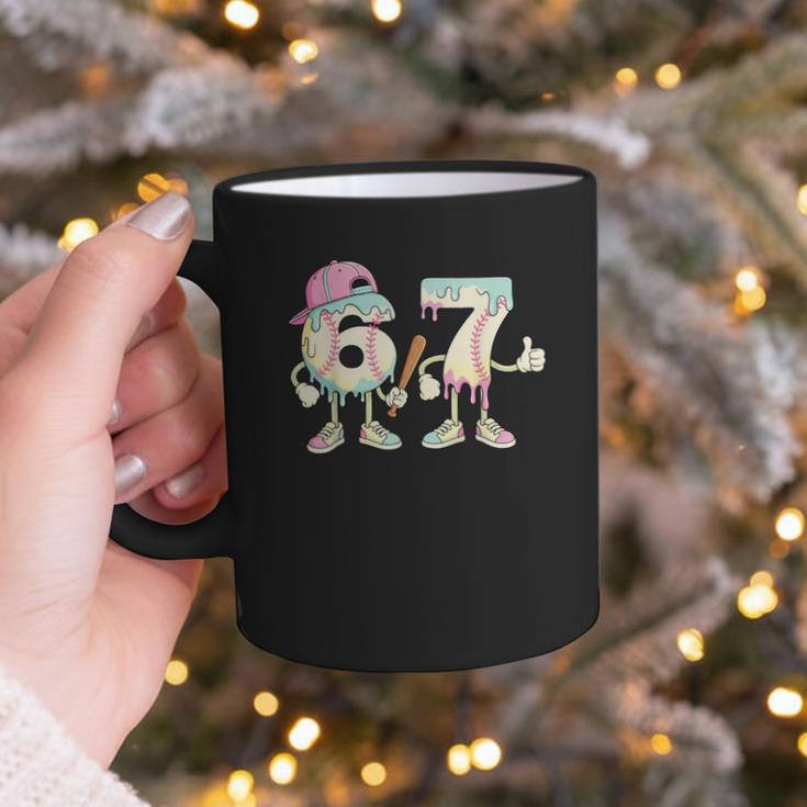 Baseball 67 Dripping Six Seven Drip Meme Ice Cream Boy Graphic Print Coffee Mug Baseball 67 Dripping Six Seven Drip Meme Ice Cream Boy Graphic Print Coffee Mug
