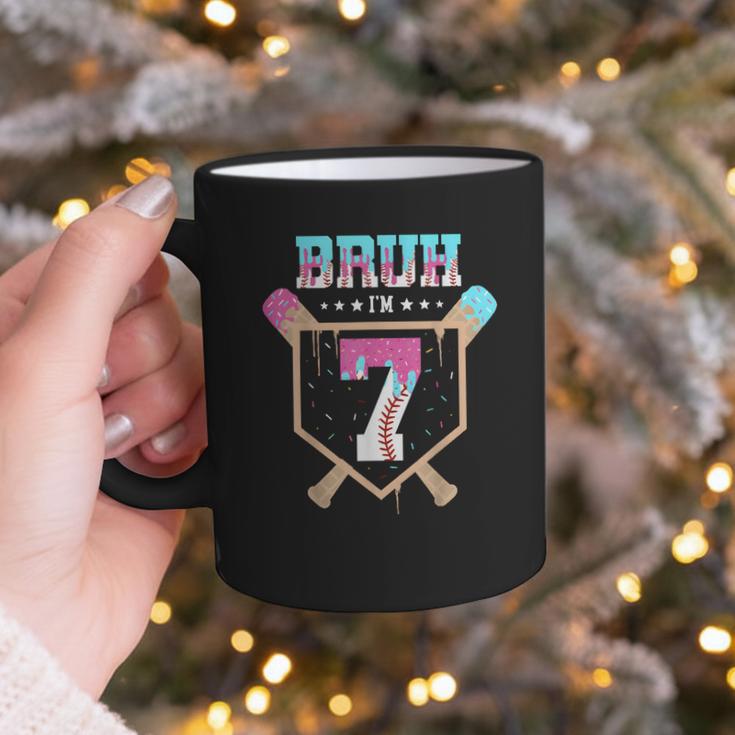 Baseball 7 Year Old Ice Cream Drip 7th Birthday Boys Player Graphic Print Coffee Mug Baseball 7 Year Old Ice Cream Drip 7th Birthday Boys Player Graphic Print Coffee Mug