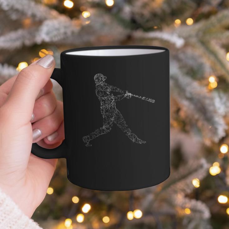 Baseball Batter Line Abstract Geometry Team Player Family Graphic Print Coffee Mug