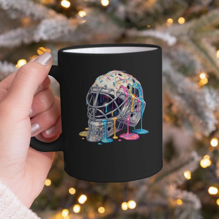 Baseball Catcher Mask Ice Cream Dripping Baseball Boys Graphic Print Coffee Mug