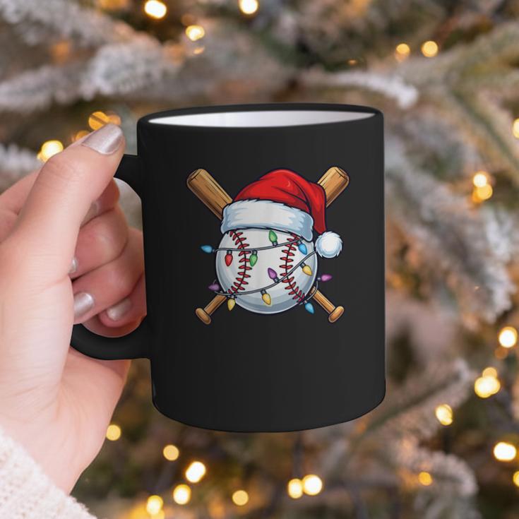 Baseball Christmas Lights Santa Christmas Baseball Player Graphic Print Coffee Mug Baseball Christmas Lights Santa Christmas Baseball Player Graphic Print Coffee Mug