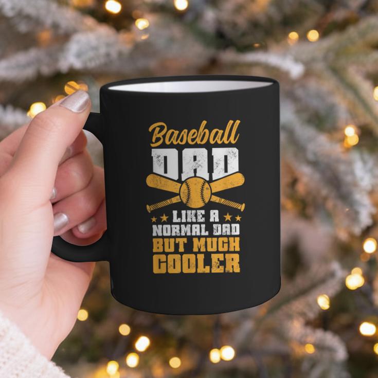 Baseball Dad Much Cooler Funny Softball And Baseball Game Graphic Print Coffee Mug