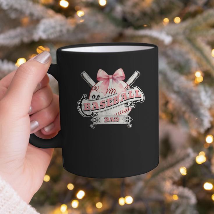 Baseball Dad With Coquette Cute Bow Sport Season Graphic Print Coffee Mug Baseball Dad With Coquette Cute Bow Sport Season Graphic Print Coffee Mug